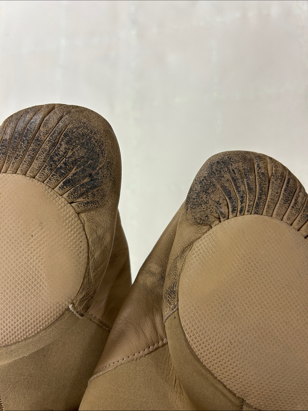 Women’s Slip-On leather Dance/Practice Shoes in Tan image 4